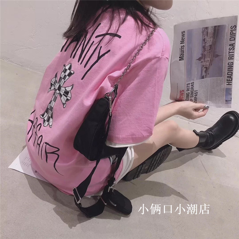 Spring summer fashion br croxin pink short t-shirt men' and women' graffiti cotton half sleeve top
Spring summer fashion br croxin pink short t-shirt men' and women' graffiti cotton half sleeve top