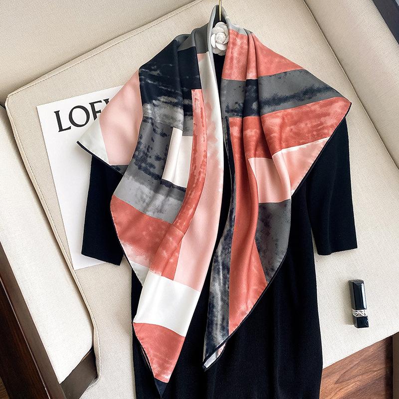 Scarves Women Color Block Graffiti Square Silk Foulard Head Scarf Ladies Wrap Muffler Pareo Bandanna Female Hijab Poncho Beach
Scarves Women Color Block Graffiti Square Silk Foulard Head Scarf Ladies Wrap Muffler Pareo Bandanna Female Hijab Poncho Beach