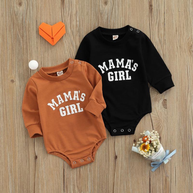 Rompers Baby Romper Long Sleeve Round Neck Letters Print Crotch Buttons Loose Fall Tops For Girls Kids Jumpsuits 0-24M, Black
Rompers Baby Romper Long Sleeve Round Neck Letters Print Crotch Buttons Loose Fall Tops For Girls Kids Jumpsuits 0-24M, Black