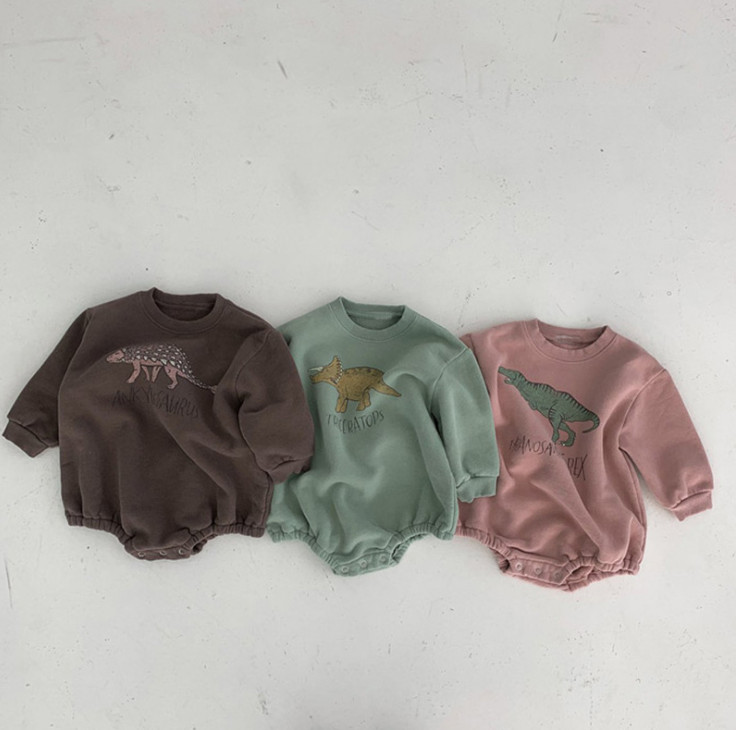 Baby kids letter dinosaur printed romper toddler girls round collar long sleeve jumpsuits newborn boys cartoon triangle climb clothing Q3012, Coffee
Baby kids letter dinosaur printed romper toddler girls round collar long sleeve jumpsuits newborn boys cartoon triangle climb clothing Q3012, Coffee