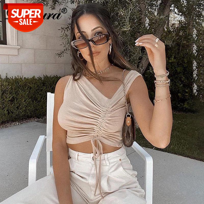 Dulzura ribbed knitted drawstring ruched lace up women crop top tanks bodycon sexy party club 2020 summer clothes elegant #LL60, White
Dulzura ribbed knitted drawstring ruched lace up women crop top tanks bodycon sexy party club 2020 summer clothes elegant #LL60, White