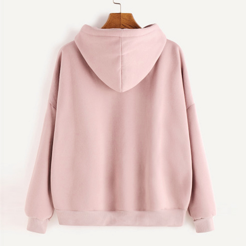 Fashion Women Autumn Hoody Sweatshirt Drawstring Solid Long Sleeve Loose Hoodies Pullover Tops Harajuku Tracksuit sudadera mujer 201102