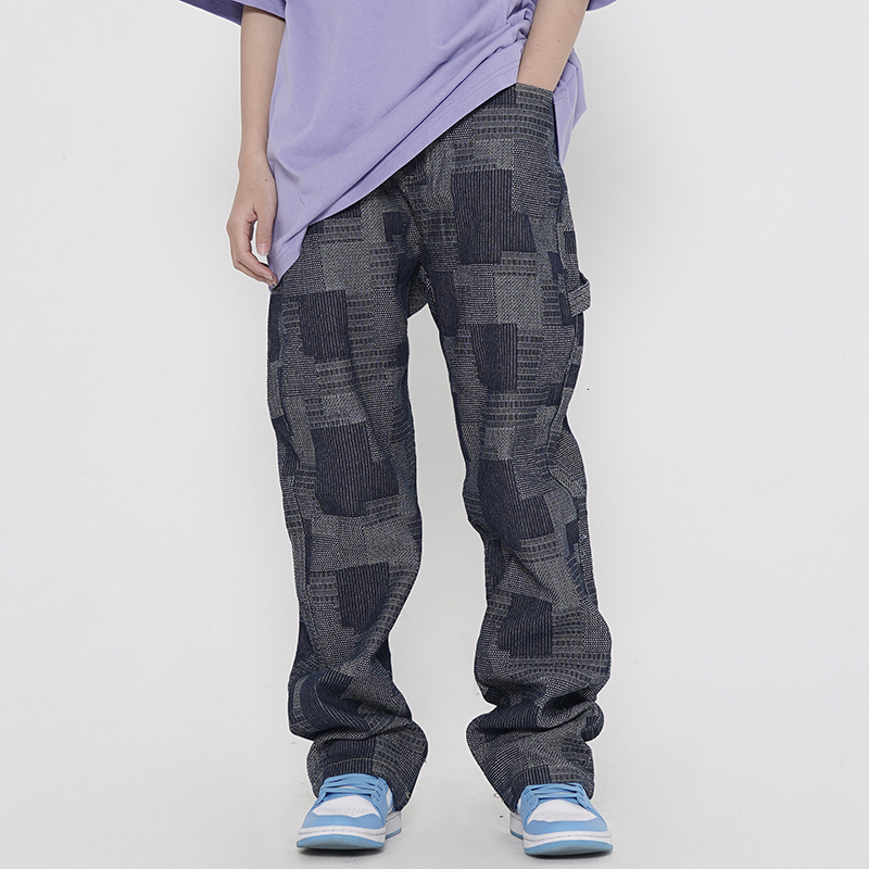 2021 New High Street Checkered Jeans Trousers for Men and Women Loose Vibe Ripped Plaid Denim Harajuku Oversize Casual Pants Ahd0, Blue
2021 New High Street Checkered Jeans Trousers for Men and Women Loose Vibe Ripped Plaid Denim Harajuku Oversize Casual Pants Ahd0, Blue