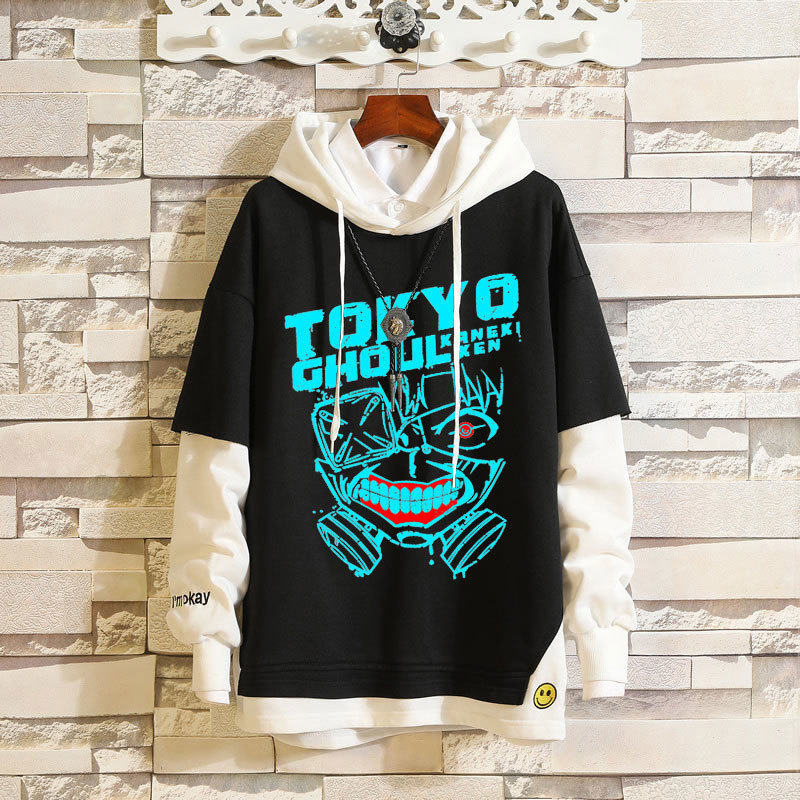 Men Women Hoodis Anime Tokyo Ghoul Pullover Hoodie Sweatshirt Sportswear Outerwear Cosplay Costume Coat Jacket Jumper Clothes 201020