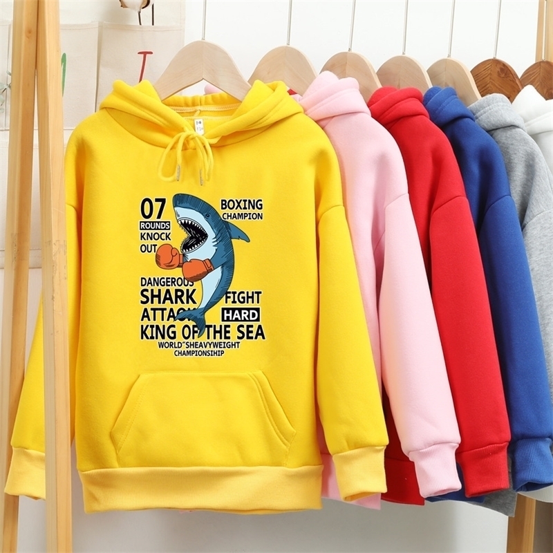 Fashion velvet Sweatshirt Anime Cartoon Shark Hoodie 3d Print Men Women Pullover Couple Hoodies Sweatshirts Autumn Winter 201020