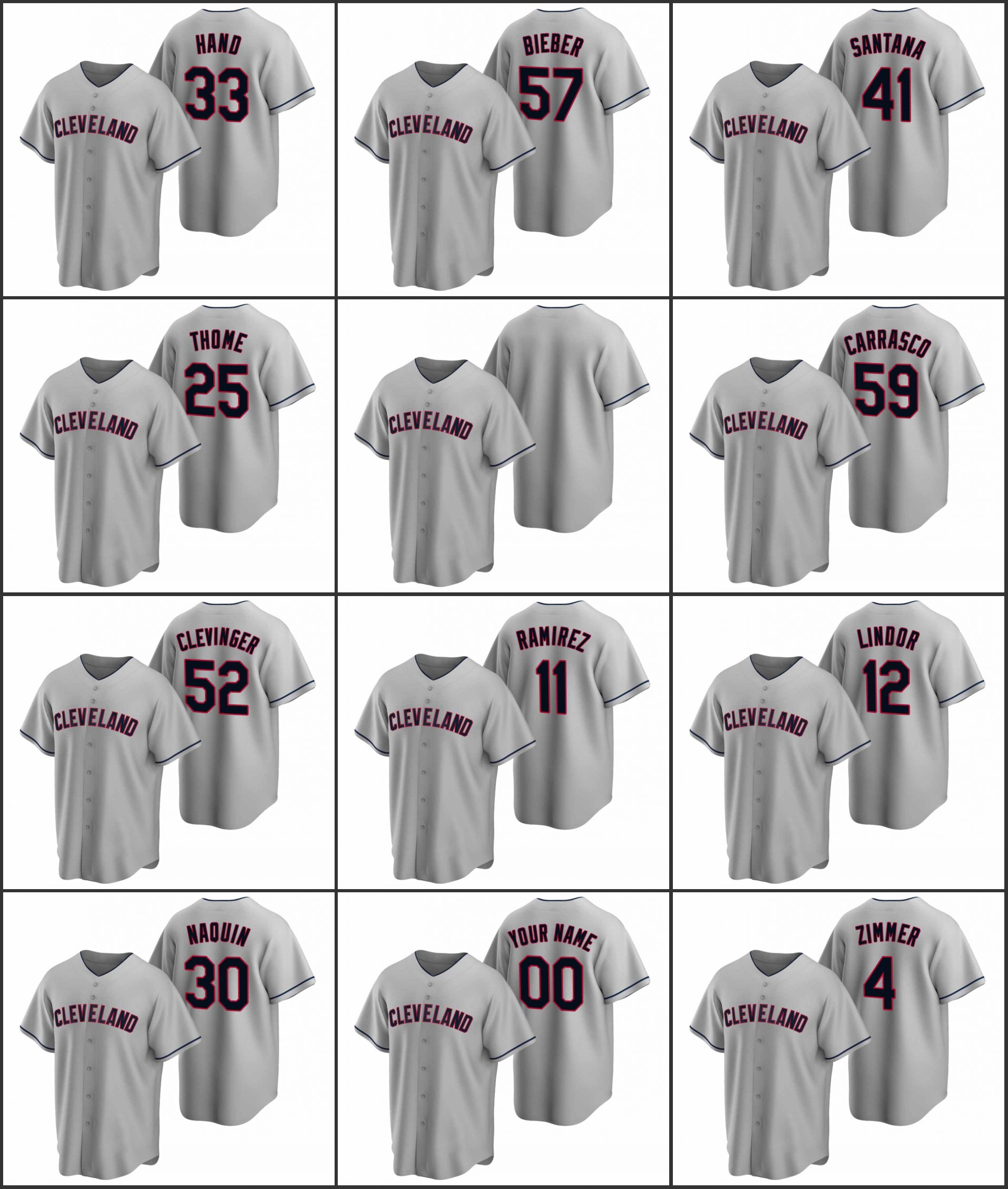 ClevelandIndians #12 Francisco Lindor 11 Jose Ramirez 30 Tyler Naquin Men Women Youth Custom GrayReplicaRoad Jersey, Black
ClevelandIndians #12 Francisco Lindor 11 Jose Ramirez 30 Tyler Naquin Men Women Youth Custom GrayReplicaRoad Jersey, Black