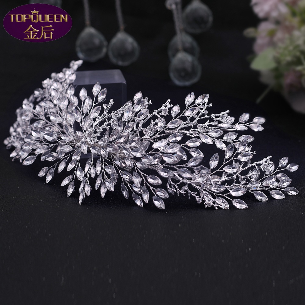 Hairpin Diamond Tiara Baroque Beautiful Crown Bride Ladies Jewelry Diamond Crowns Bride Wedding Crown Accessories European Style Retro Palace Crown