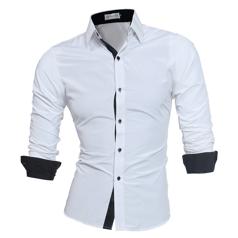 Mens Dress Shirts Double Collar Button Unique Design Slim Fit Brand Shirts Male Shirts, White
Mens Dress Shirts Double Collar Button Unique Design Slim Fit Brand Shirts Male Shirts, White