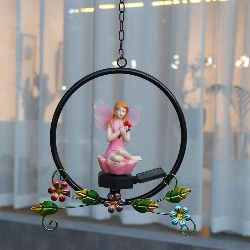 Table Lamps Solar Garden Lamp Decorative Resin Flower Fairy Statue Hanging Ornament Waterproof Outdoor Lawn Angel Lighting Decor TN88 от DHgate WW