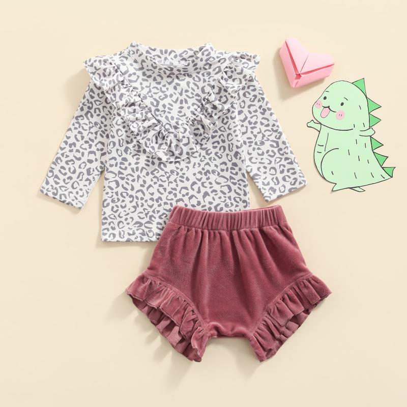 Clothing Sets Fashion Born Girl\u2021s Clothes Leopard Long Sleeve T-shirt Ruffles Short 2PCS Baby, White
Clothing Sets Fashion Born Girl\u2021s Clothes Leopard Long Sleeve T-shirt Ruffles Short 2PCS Baby, White