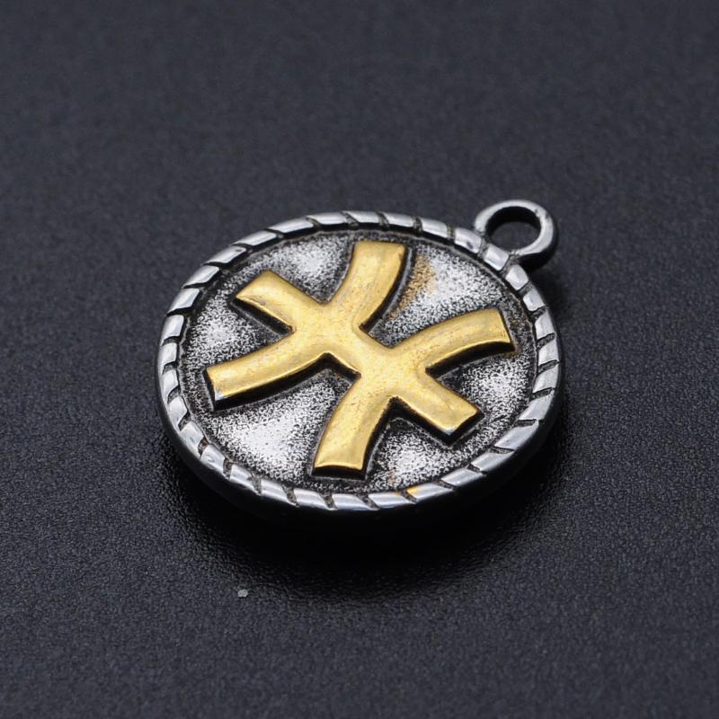 Charms 3Pcs / Lot Two Tone Zodiac Sign Charm 100% Stainless Steel Constellation For Making Bracelet Necklace Pendants, Bronze;silver
Charms 3Pcs / Lot Two Tone Zodiac Sign Charm 100% Stainless Steel Constellation For Making Bracelet Necklace Pendants, Bronze;silver