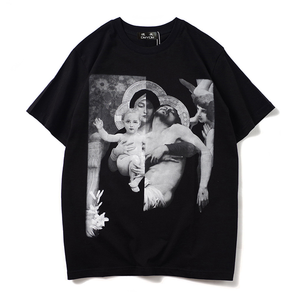 2021 New Jesus Virgin Baby Print Cotton Short Sleeve Men's Cartoon Parttern T-shirt Women t Shirts|streetwear 5nfs, White
2021 New Jesus Virgin Baby Print Cotton Short Sleeve Men's Cartoon Parttern T-shirt Women t Shirts|streetwear 5nfs, White