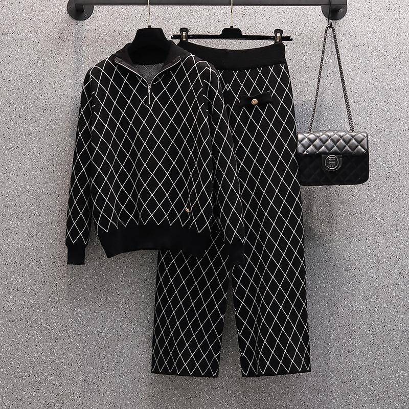 Women's Two Piece Pants Plus Size Autumn Knit 2 Set Women Lattice Cardigan Sweater + Wide-Leg Outfits Crop Top Trousers Suit, White
Women's Two Piece Pants Plus Size Autumn Knit 2 Set Women Lattice Cardigan Sweater + Wide-Leg Outfits Crop Top Trousers Suit, White
