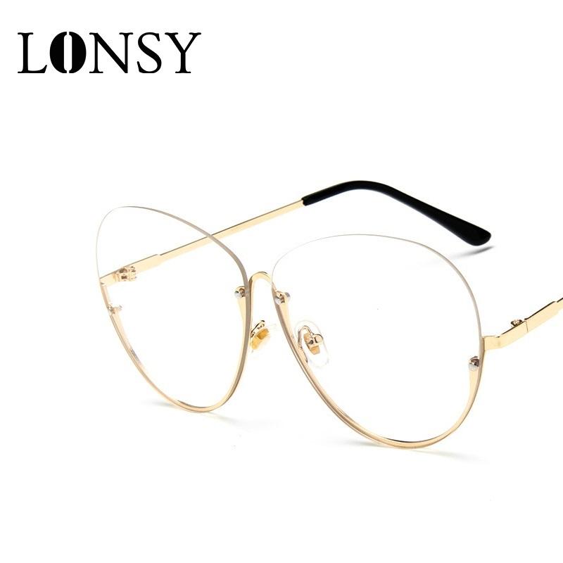 Fashion Sunglasses Frames LONSY Oversized Metal Endless Glasses Women Retro Eyeglasses Computer Transparent Optical
Fashion Sunglasses Frames LONSY Oversized Metal Endless Glasses Women Retro Eyeglasses Computer Transparent Optical