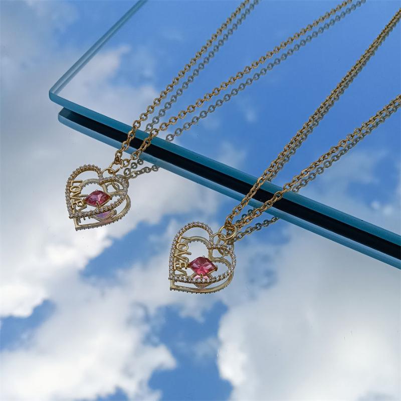 Pendant Necklaces Fashion Heart Lady Charm Chain Necklace Couple LOVE Zircon Jewelry Wedding Gift
Pendant Necklaces Fashion Heart Lady Charm Chain Necklace Couple LOVE Zircon Jewelry Wedding Gift