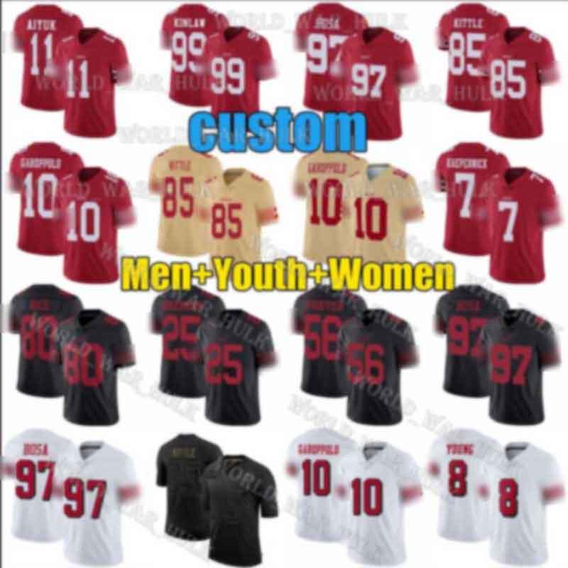Mens women 49er youth 10 Jimmy Garoppolo jersey 85 George Kittle 97 Nick Bosa Jerry Rice Joe Montana 44 Kyle Juszczyk football Jerseys, Custom 2020 new women (49 ren)
Mens women 49er youth 10 Jimmy Garoppolo jersey 85 George Kittle 97 Nick Bosa Jerry Rice Joe Montana 44 Kyle Juszczyk football Jerseys, Custom 2020 new women (49 ren)