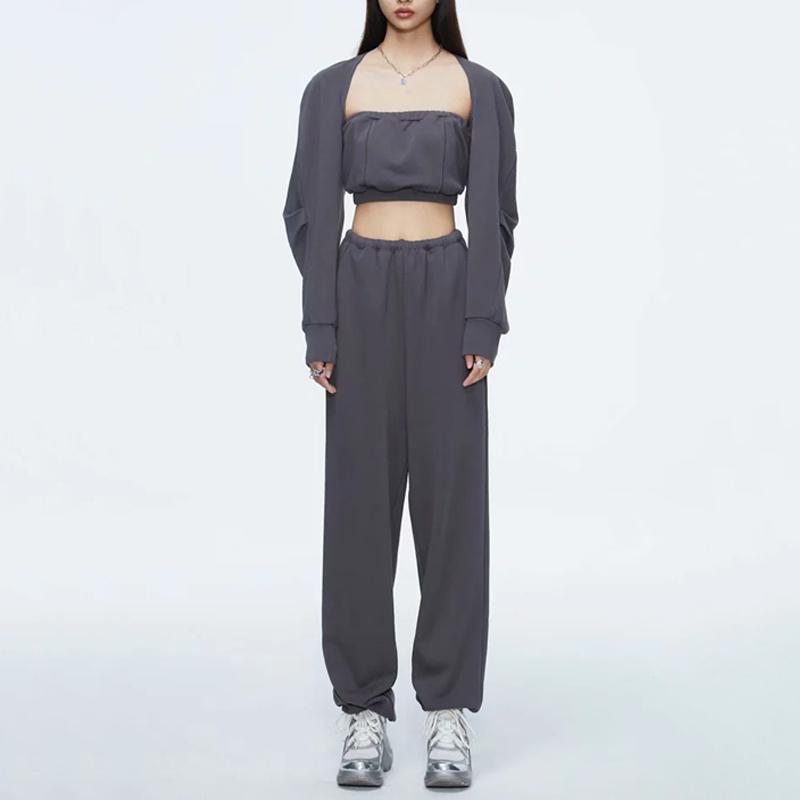 Women's Two Piece Pants WOMENGAGA Women Ruched Sleeves Crop Sweatshirt And Jogger Sweat Set U526, White
Women's Two Piece Pants WOMENGAGA Women Ruched Sleeves Crop Sweatshirt And Jogger Sweat Set U526, White
