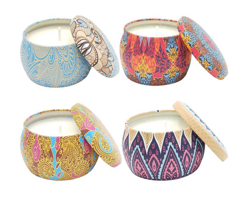 Aromatherapy Candles Cup Fragrance Tin Box Candle Birthday Party Wedding a Small Gift Natural Soy Wax Relax Creative Wholesale