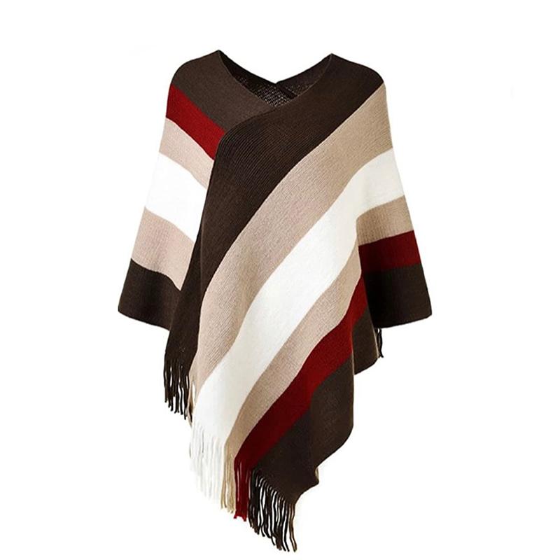 Scarves Autumn Spring Women Sweaters Poncho Knitting Capes Cloak Femme Sweater V-Neck Irregular Hem Tassels Coat Loose Knitted Pullovers
Scarves Autumn Spring Women Sweaters Poncho Knitting Capes Cloak Femme Sweater V-Neck Irregular Hem Tassels Coat Loose Knitted Pullovers
