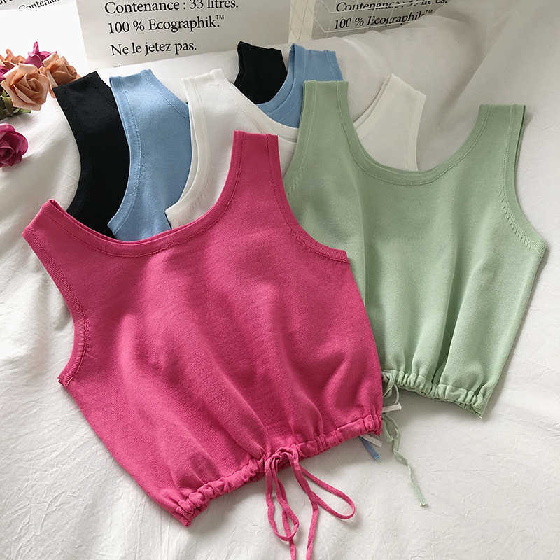 Sexy Women Crop Top Casual Sleeveless Drawstring Streetwear Harajuku Summer Cute Tops W807 210526, White
Sexy Women Crop Top Casual Sleeveless Drawstring Streetwear Harajuku Summer Cute Tops W807 210526, White