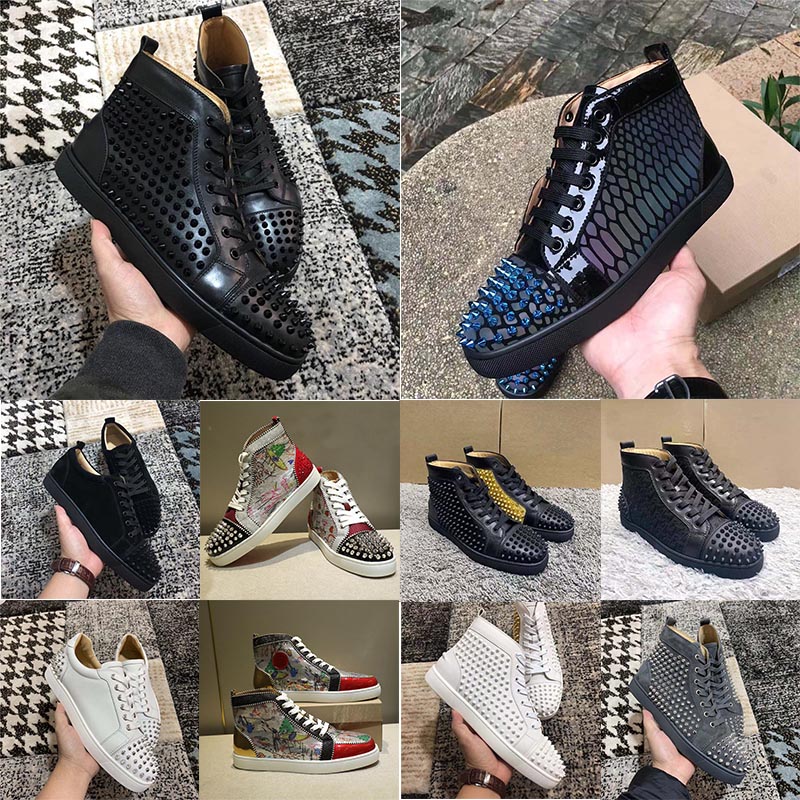 mens Luxurys designer High Low Tops shoes Studded Spikes black white suede leather Womens flat Party Lovers size 36-47 with box, 15
mens Luxurys designer High Low Tops shoes Studded Spikes black white suede leather Womens flat Party Lovers size 36-47 with box, 15