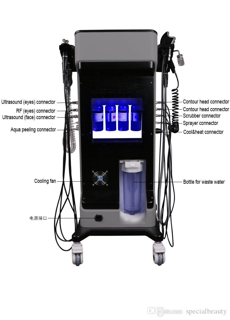 SPA use diamond dermabrasion Skin deep clean machine microdermabrasion ultrasonic Wrinkle reduction jet peel Skincare High frequency tube