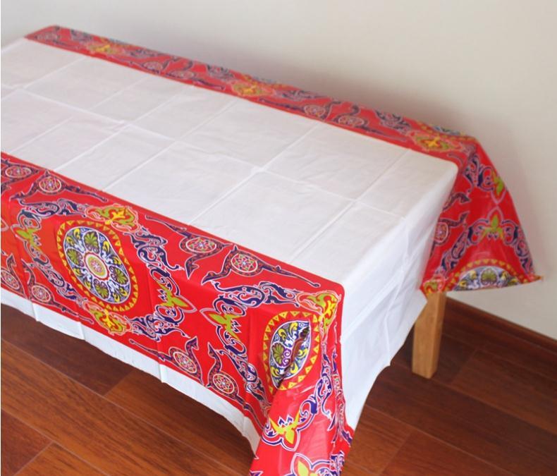 Muslim Antependium Pe Plastic Table Cloth Eid Al Fitr Mezi Festival Ramadan Arrangement Decorate Classica Wholesale