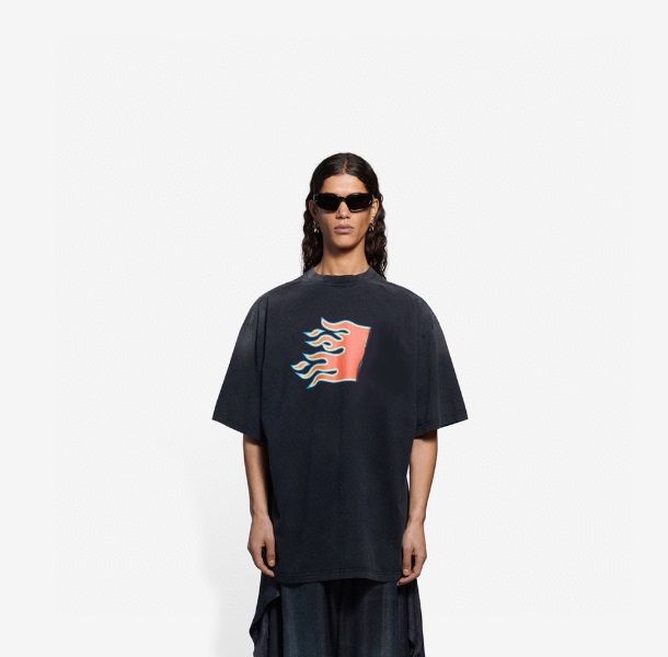 2021 Summer Paris fashion Men Women High Street t shirts short Sleeve Washed-out Breathable Tee Wear a T-shirt with both sides, Black
2021 Summer Paris fashion Men Women High Street t shirts short Sleeve Washed-out Breathable Tee Wear a T-shirt with both sides, Black
