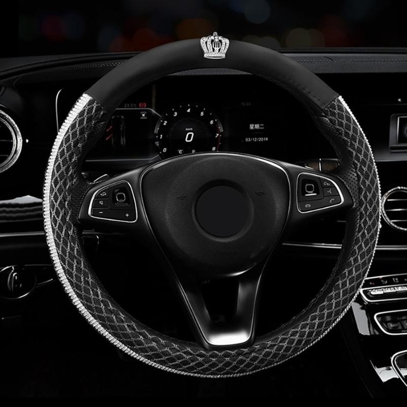 Steering Wheel Covers Fashion Ice Silk Car Cover Diamond Assessoires Interior For Women Decoration Styling Wholesale
Steering Wheel Covers Fashion Ice Silk Car Cover Diamond Assessoires Interior For Women Decoration Styling Wholesale