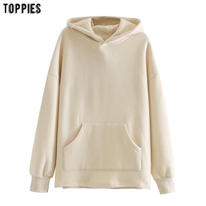 toppies loose oversize hoodies womens sweatshirt autumn winter fleece hoodies women clothes 200924