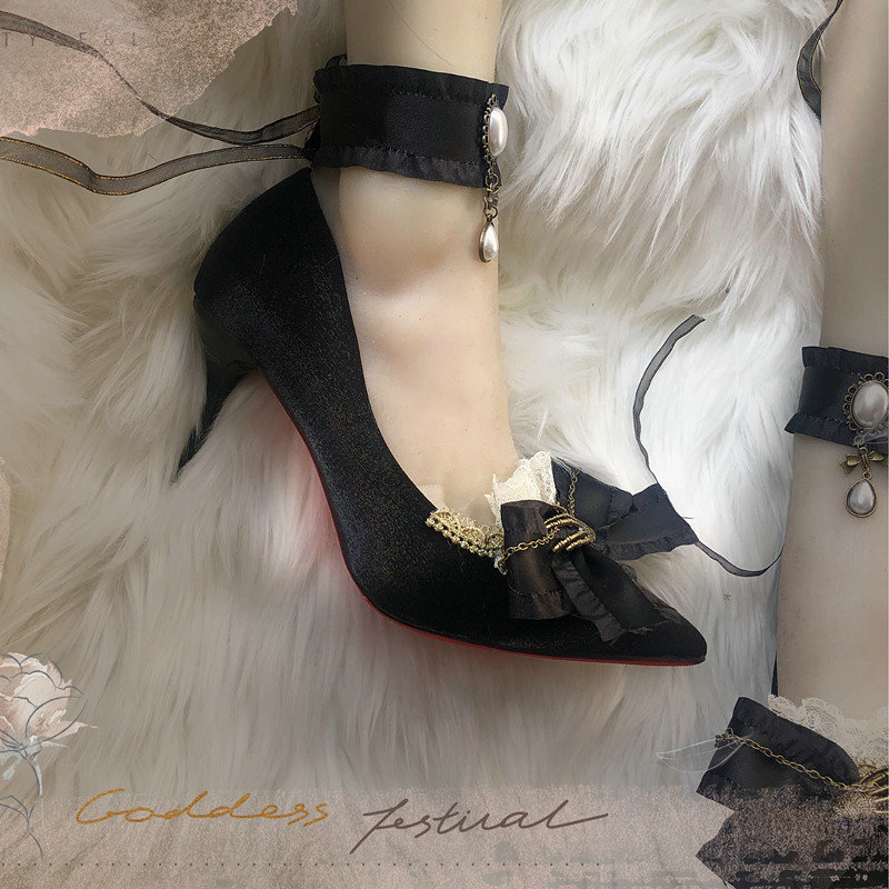 Original Dark Gothic Affiliated High Heels Bowknot Ladies Casual Fashion Anime Japanese Cosplay Style Lolita Women's Shoes Gbmx, 6cm heel
Original Dark Gothic Affiliated High Heels Bowknot Ladies Casual Fashion Anime Japanese Cosplay Style Lolita Women's Shoes Gbmx, 6cm heel