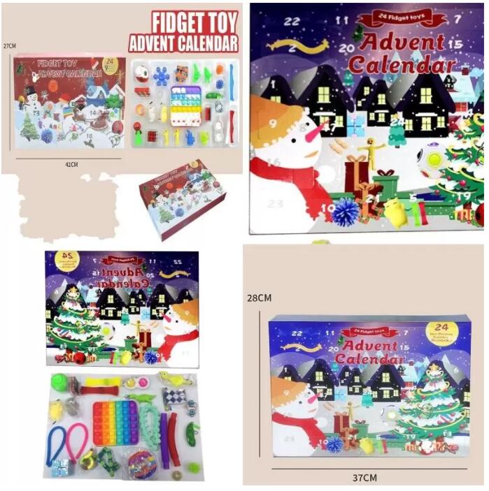 Fast delivery Christmas Fidget Toys Boxes Gifts 24pcs Set Advent Calender Blind Dimple Decompression Toy Push Bubbles Kids Xmas Gift CS15
Fast delivery Christmas Fidget Toys Boxes Gifts 24pcs Set Advent Calender Blind Dimple Decompression Toy Push Bubbles Kids Xmas Gift CS15