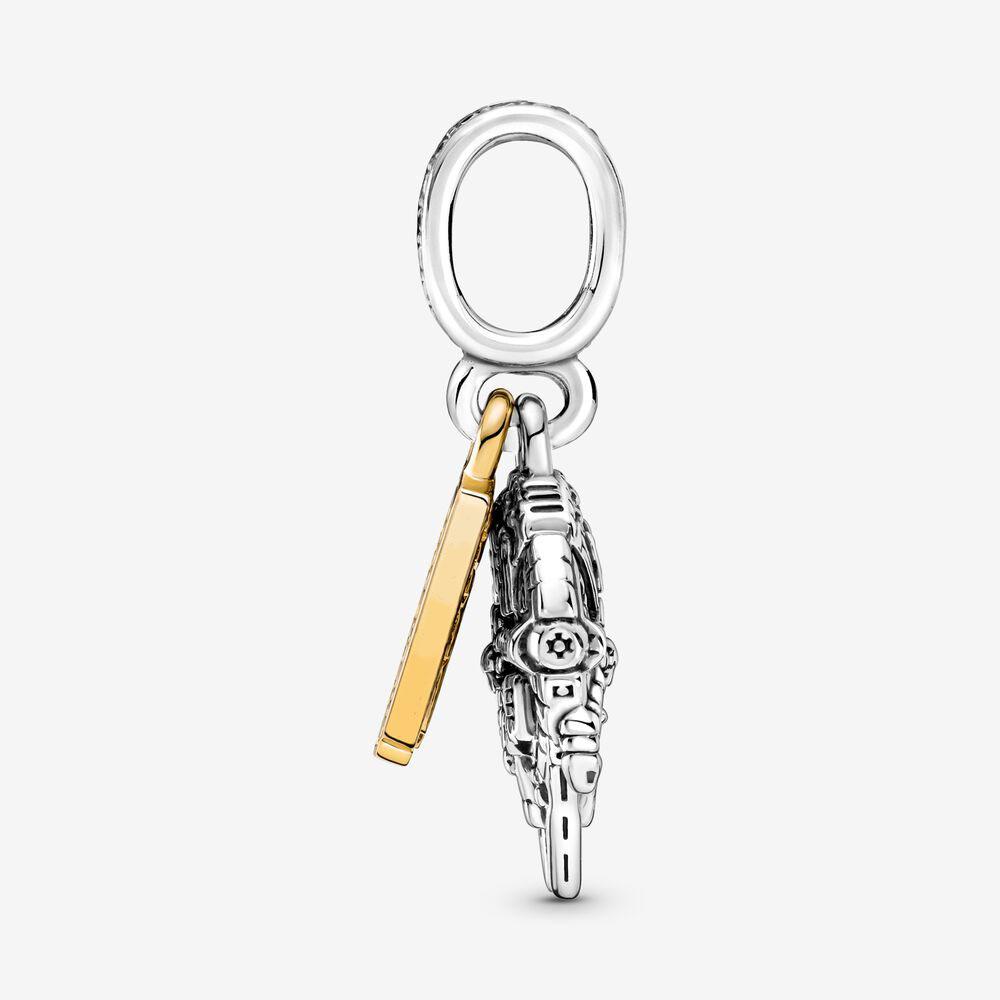 100% 925 Sterling Silver Millennium Falcon Dangle Charms Fit Original European Charm Bracelet Fashion Women Wedding Engagement Jewelry Accessories
