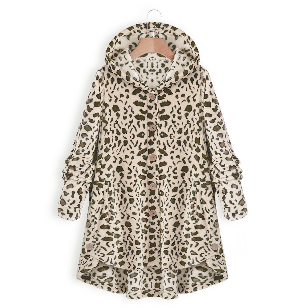 Women Hoodies Sweatshirts Hooded Fleece Casual Warm Button Plush Hooded Hoodie Jacket Fashion Winter Wool Jacket Outwear coat 201204