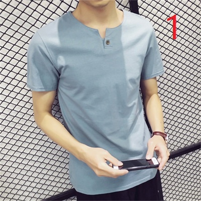 2021 New Summer Men's Short-sleeved T-shirt Casual Solid Color Clothes Cotton Youth Shirt Slim Tide 03el
2021 New Summer Men's Short-sleeved T-shirt Casual Solid Color Clothes Cotton Youth Shirt Slim Tide 03el