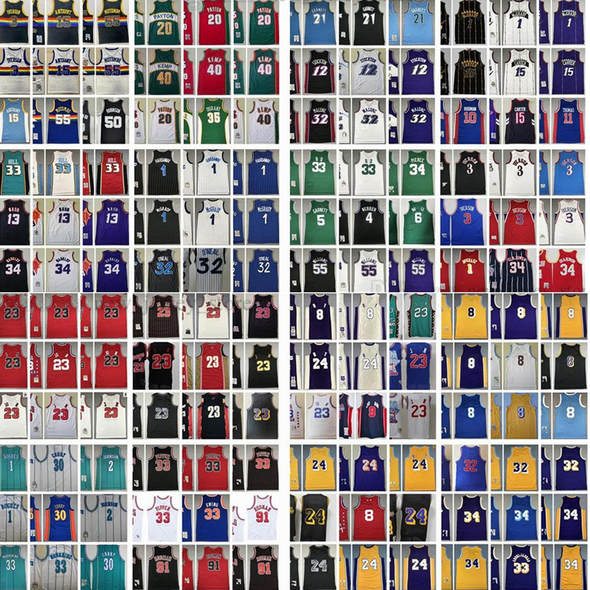 Vintage Michael Retro Basketball Jerseys Johnson Allen Iverson Pippen Rodman McGrady Anthony Garnett Malone Mutombo Bibby Stockton Payton Nash Curry Jersey, Beige
Vintage Michael Retro Basketball Jerseys Johnson Allen Iverson Pippen Rodman McGrady Anthony Garnett Malone Mutombo Bibby Stockton Payton Nash Curry Jersey, Beige