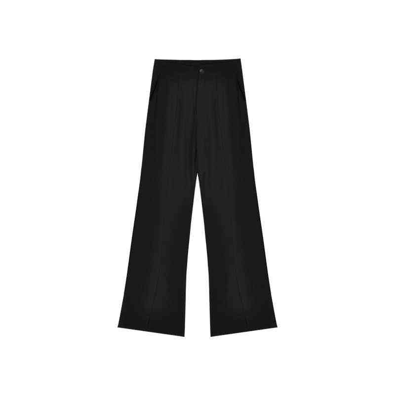 High Waist Pants Women Trousers Casual Office Lady Front Slit Elastic Waist Pencil Trousers Sexy Ladies Skinny Pants Workwear 211112wtt