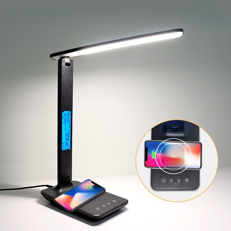 10W QI Wireless Charging LED Desk Lamp With Calendar Temperature Alarm Clock Eye Protect Study Business Light Table Lamp
10W QI Wireless Charging LED Desk Lamp With Calendar Temperature Alarm Clock Eye Protect Study Business Light Table Lamp
