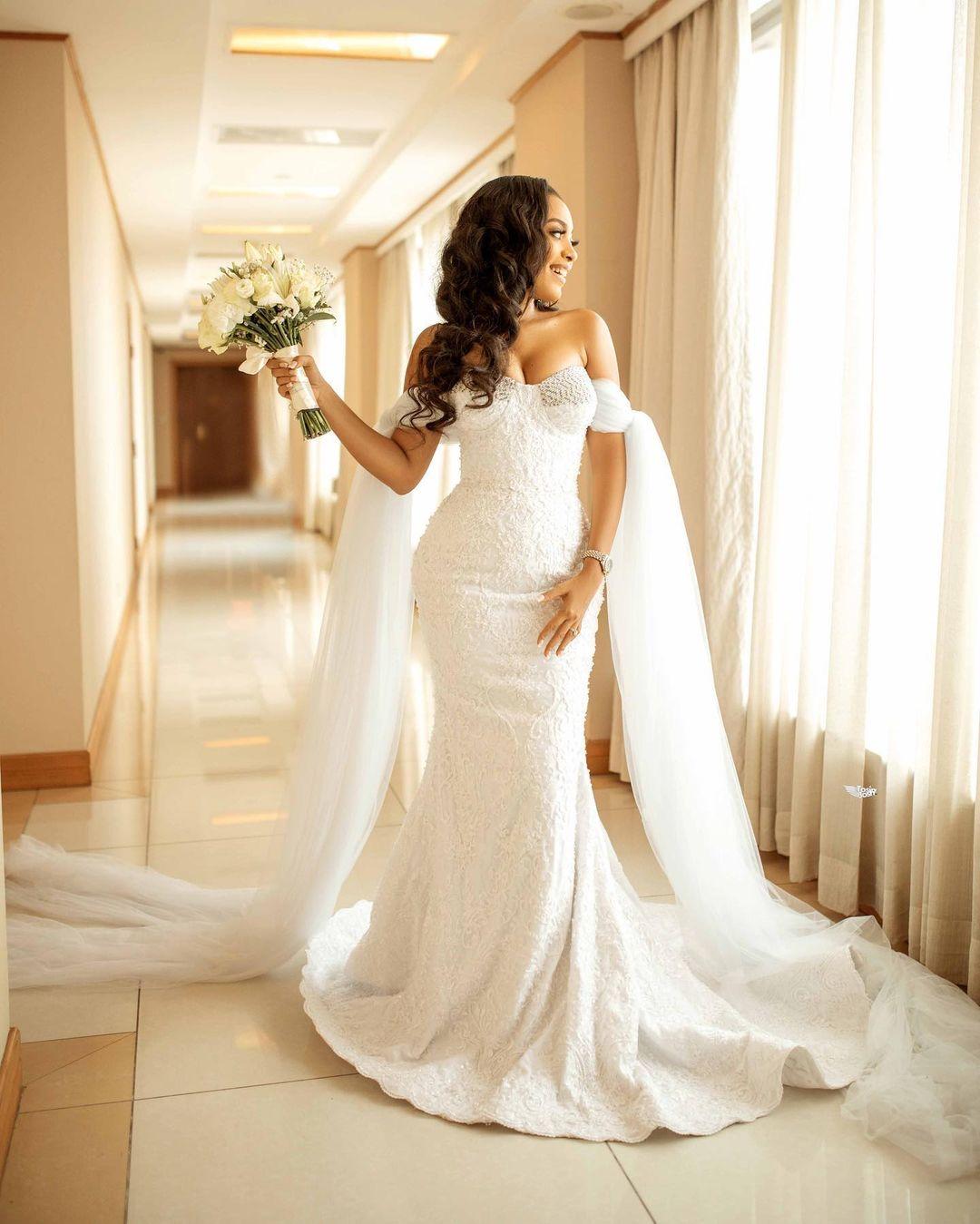 luxurious lace mermaid wedding dresses sweetheart arabic aso ebi bridal gowns beaded elegant robes de marie