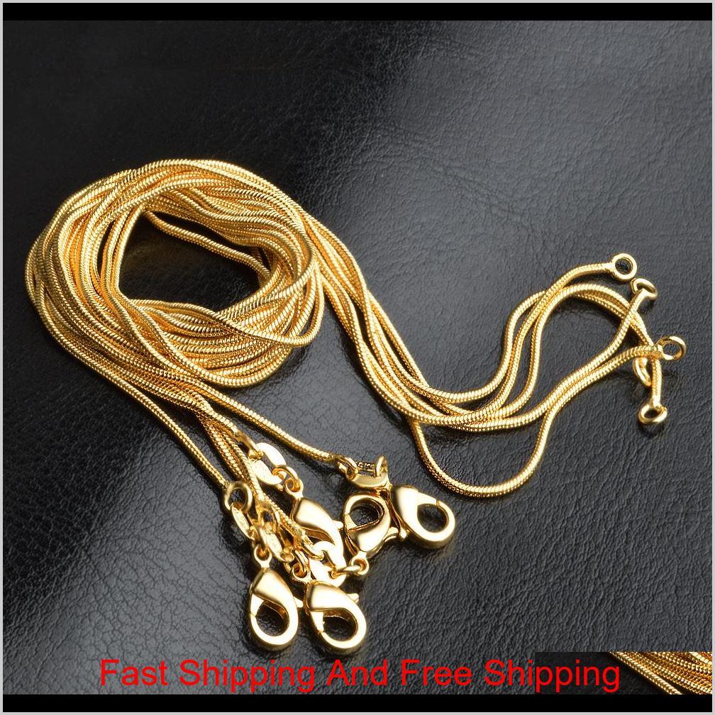 Promotion Sale 18K Gold Chain Necklace 1Mm 16In 18In 20In 22In 24In 26In 28In 30In Mixed Smooth Snake Unisex Necklaces Vymr9
Promotion Sale 18K Gold Chain Necklace 1Mm 16In 18In 20In 22In 24In 26In 28In 30In Mixed Smooth Snake Unisex Necklaces Vymr9
