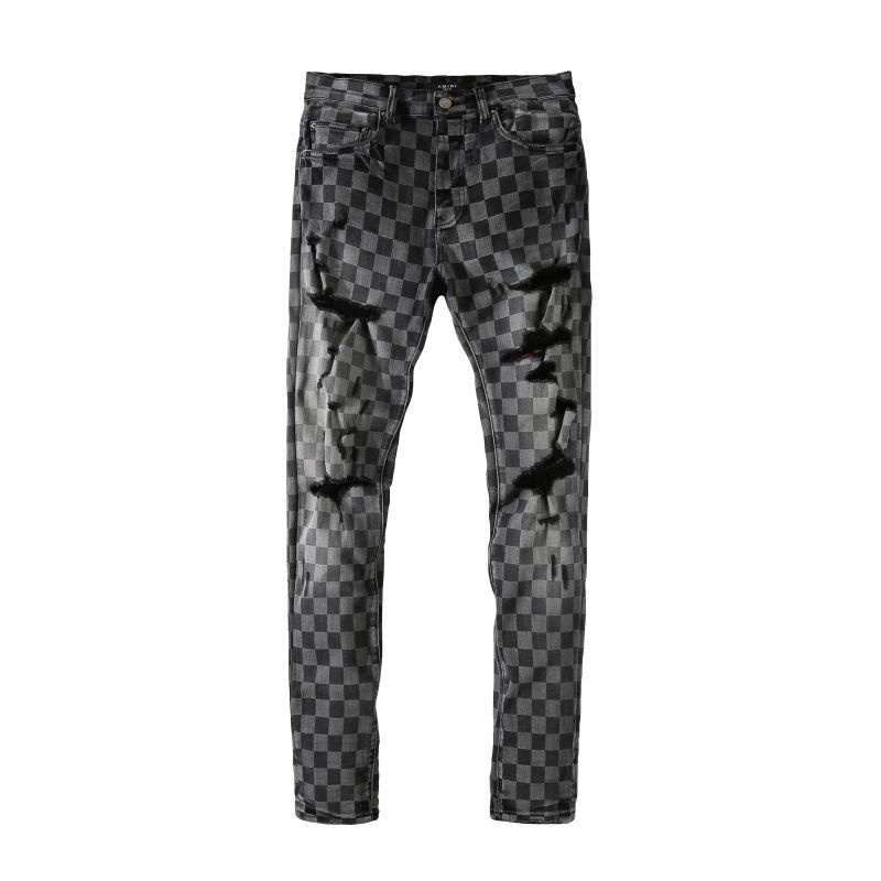 jeans men European and American high street fashion hole frosted lattice gradient, Blue
jeans men European and American high street fashion hole frosted lattice gradient, Blue