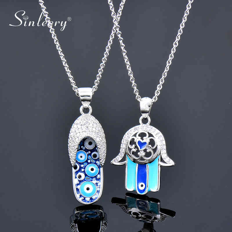 SINLEERY Fashion Charm Luck Turkey Blue Evil Eye Pendant Necklace Copper Silver Color Neckalce For Women Jewelry 2021 XL291 SSK
SINLEERY Fashion Charm Luck Turkey Blue Evil Eye Pendant Necklace Copper Silver Color Neckalce For Women Jewelry 2021 XL291 SSK