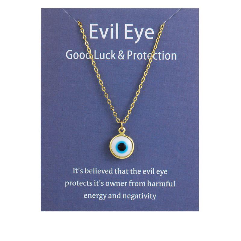 Evil Eye Necklace With Card Turkish Blue Eyes Pendant Necklaces for Women Men Good Luck Fashion Jewelry
Evil Eye Necklace With Card Turkish Blue Eyes Pendant Necklaces for Women Men Good Luck Fashion Jewelry