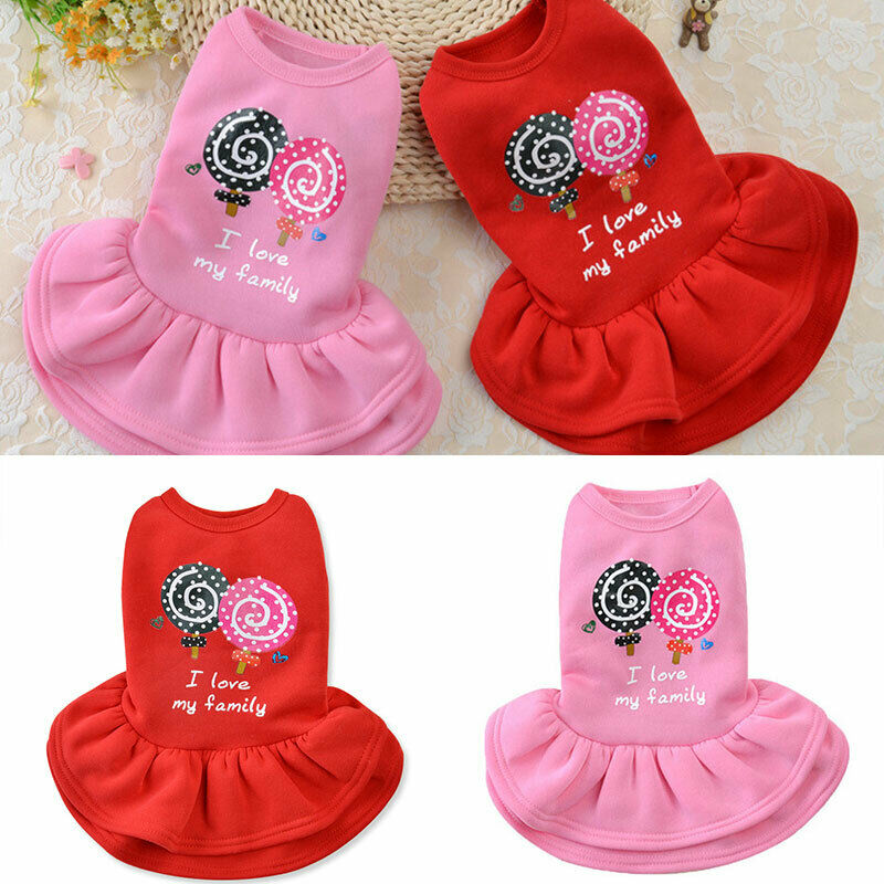 Dog Skirt Pet Dress Cotton Small Dog Princess Dress Chihuahua Puppy Cat Clothes