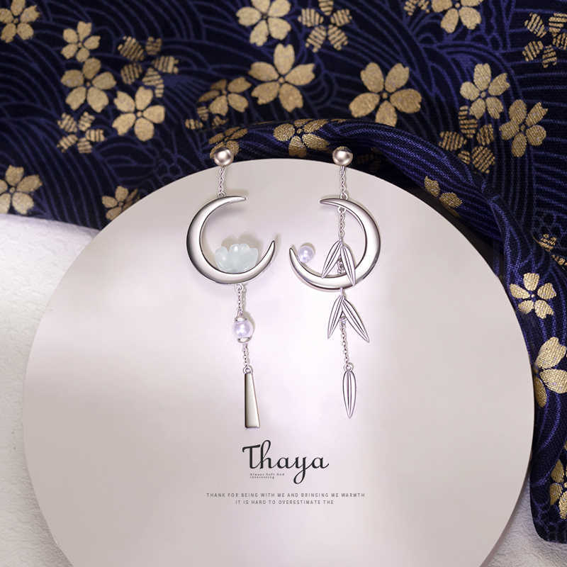 Thaya 925 Sterling Silver Earring Dangle Crescent Earring Bamboo leaves Japanese Style For Women Earring Fine Jewelry 210609
Thaya 925 Sterling Silver Earring Dangle Crescent Earring Bamboo leaves Japanese Style For Women Earring Fine Jewelry 210609