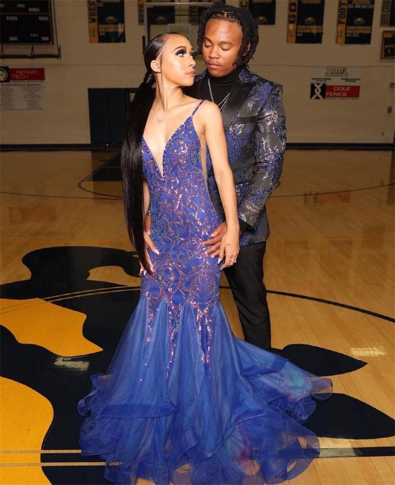 Sexy Backless Evening Dresses Appliqued Lace Ruched Tulle Mermaid Prom Dress Summmer Spaghetti Strap Custom Made Formal Party Pageant Gowns 6660306