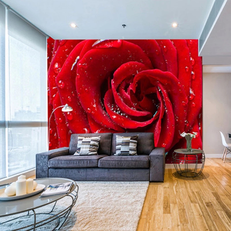 Large Custom Mural 3D Stereo Roses Flower Wallpaper Bedroom Living Room TV Backdrop Decor Marriage Room