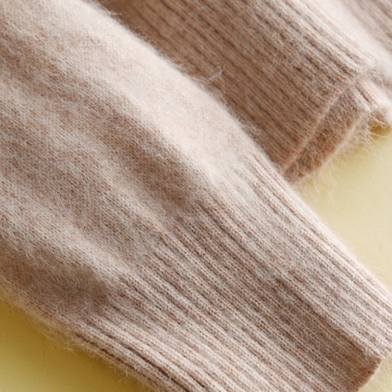 Autumn and winter new 100% cashmere sweater female short paragraph v-neck knit bottoming shirt solid color cashmere sweater 210218