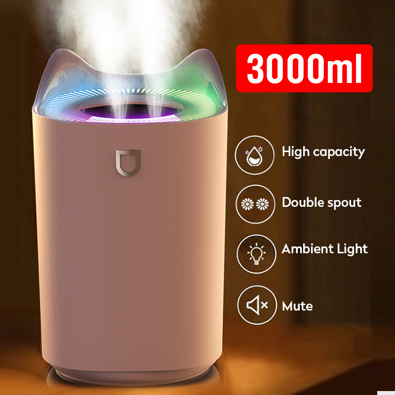 EZSOZOA humidifier 3L Air Humidifier Essential Oil Aroma Diffuser Double Nozzle With Coloful LED Light Ultrasonic Humidifiers Aromatherapy Diffuser
EZSOZOA humidifier 3L Air Humidifier Essential Oil Aroma Diffuser Double Nozzle With Coloful LED Light Ultrasonic Humidifiers Aromatherapy Diffuser
