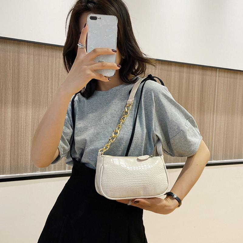 Shoulder Bag PU Leather Small Fashion Chain Retro Zipper Travel Crocodile Pattern Armpit Elegant Handbag Gift For Women, Beige
Shoulder Bag PU Leather Small Fashion Chain Retro Zipper Travel Crocodile Pattern Armpit Elegant Handbag Gift For Women, Beige